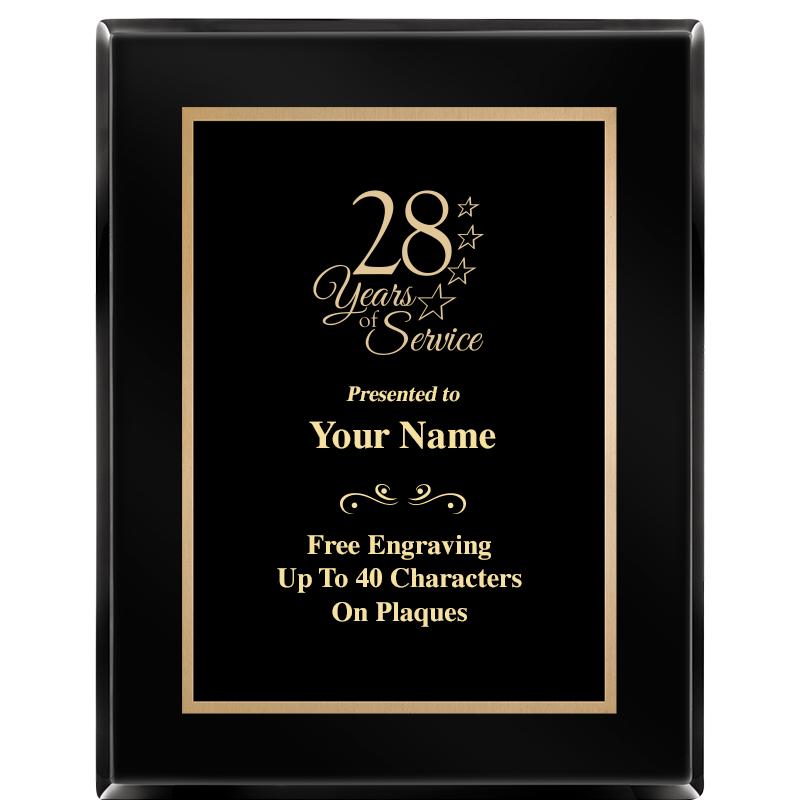 7X9 BLACK METAL PLT EBONY PLQ