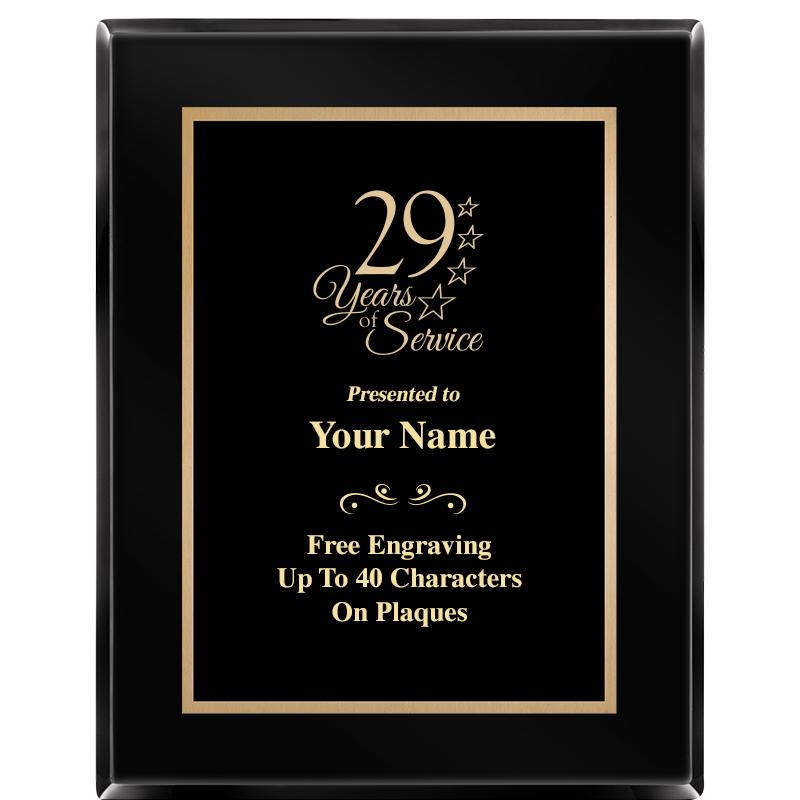 7X9 BLACK METAL PLT EBONY PLQ