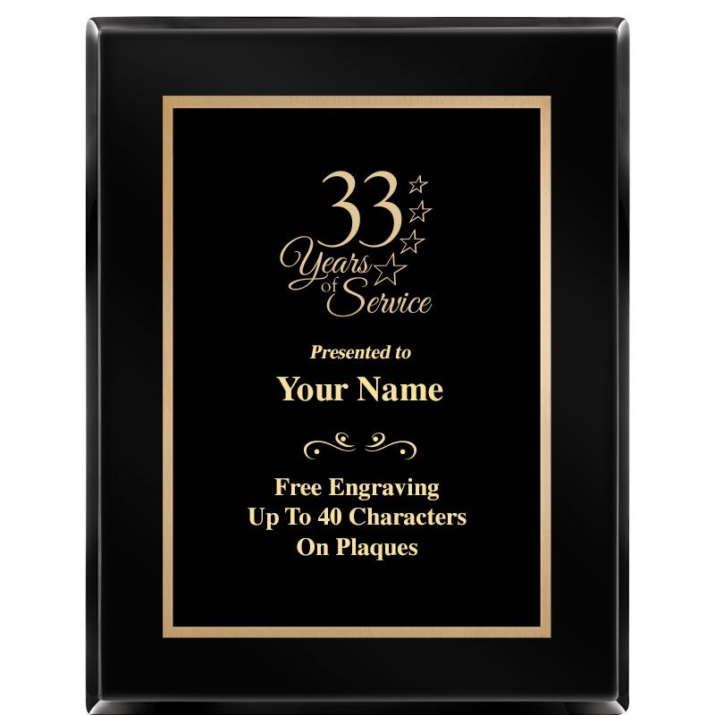 7X9 BLACK METAL PLT EBONY PLQ