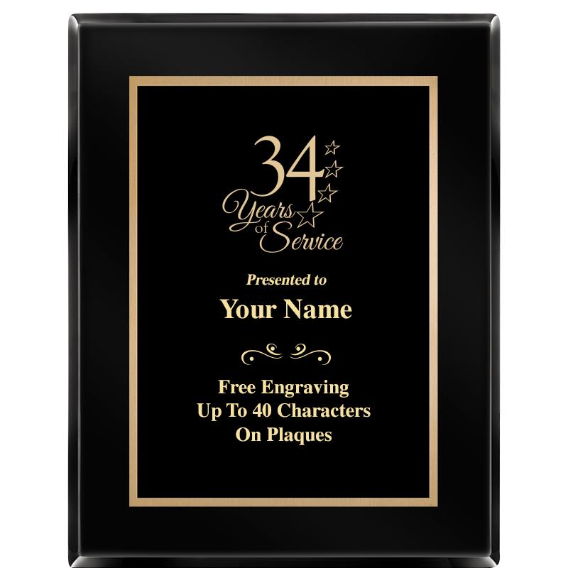 7X9 BLACK METAL PLT EBONY PLQ