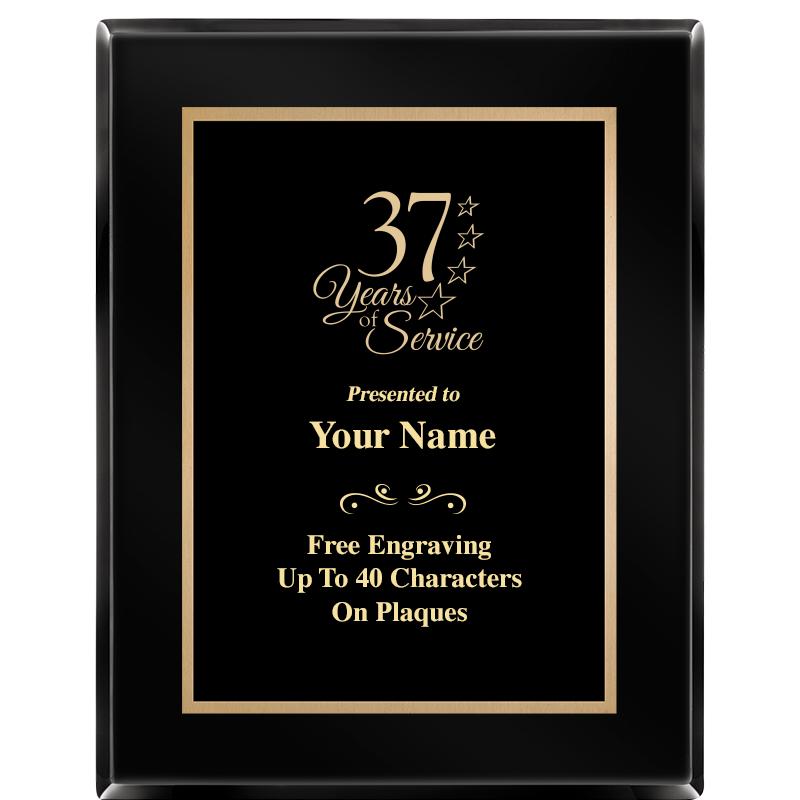 7X9 BLACK METAL PLT EBONY PLQ