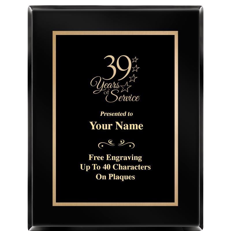 7X9 BLACK METAL PLT EBONY PLQ