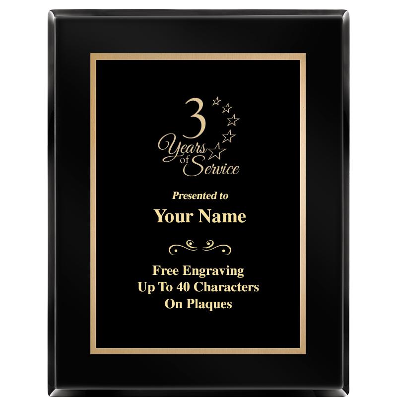 7X9 BLACK METAL PLT EBONY PLQ