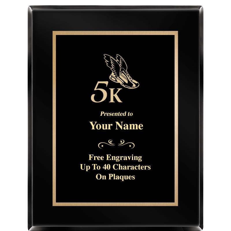 7X9 BLACK METAL PLT EBONY PLQ