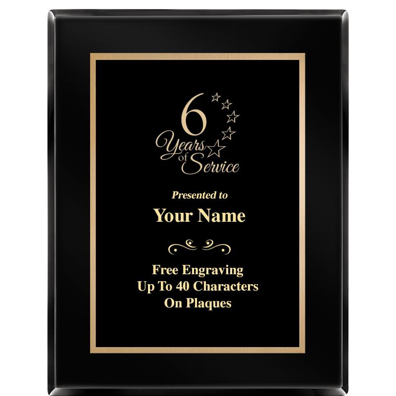 7X9 BLACK METAL PLT EBONY PLQ