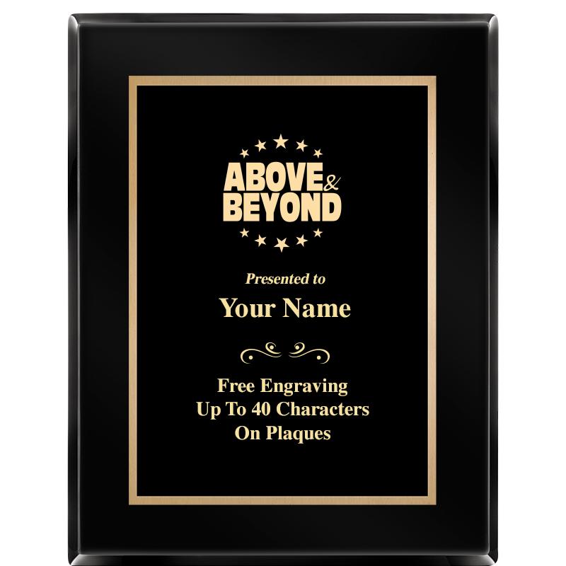 7X9 BLACK METAL PLT EBONY PLQ