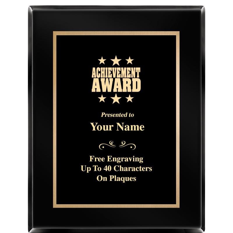 7X9 BLACK METAL PLT EBONY PLQ