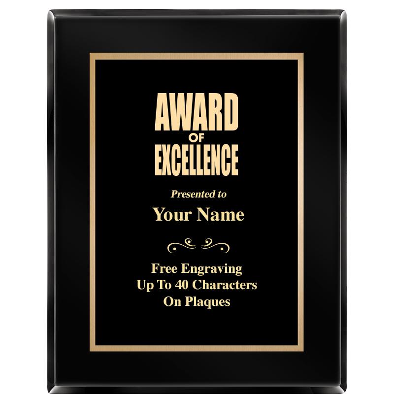 7X9 BLACK METAL PLT EBONY PLQ