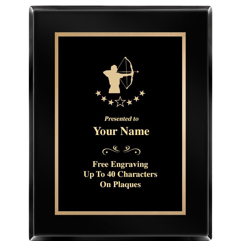 7X9 BLACK METAL PLT EBONY PLQ