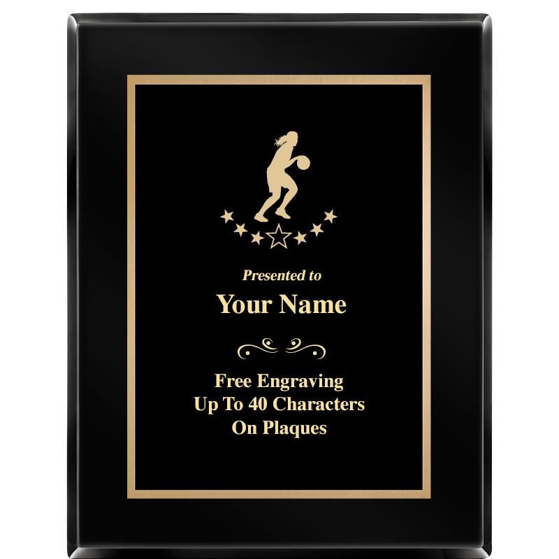 7X9 BLACK METAL PLT EBONY PLQ