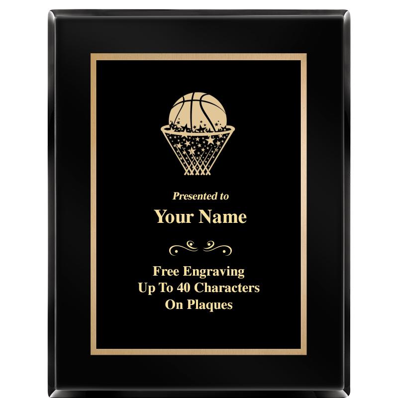 7X9 BLACK METAL PLT EBONY PLQ