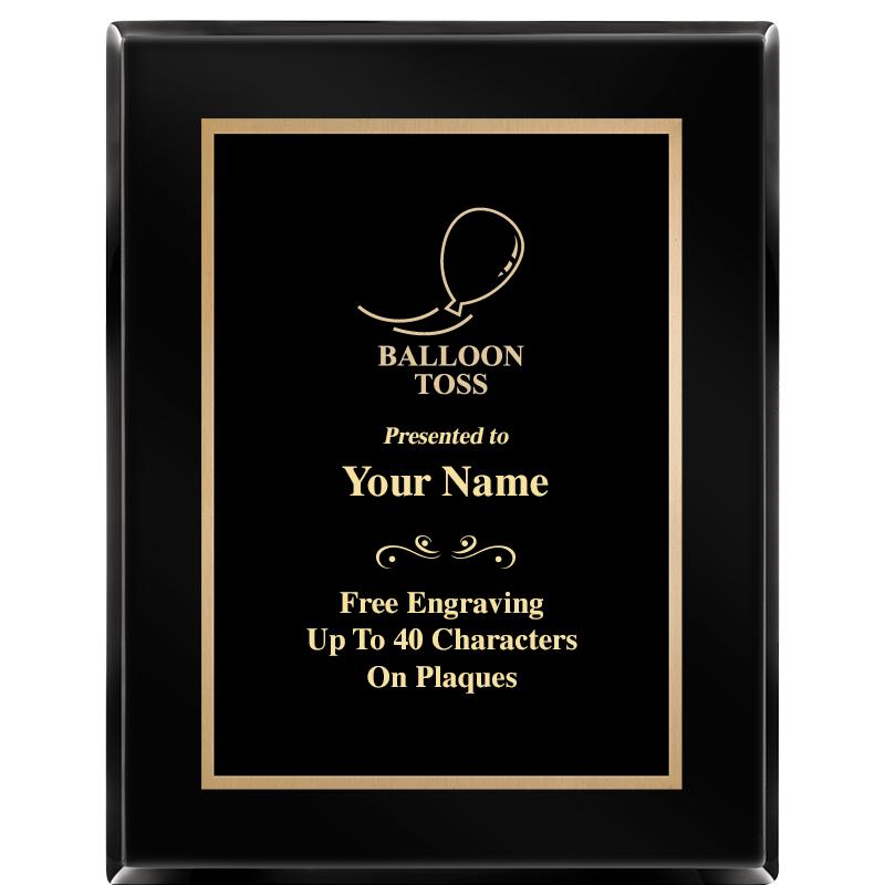 7X9 BLACK METAL PLT EBONY PLQ