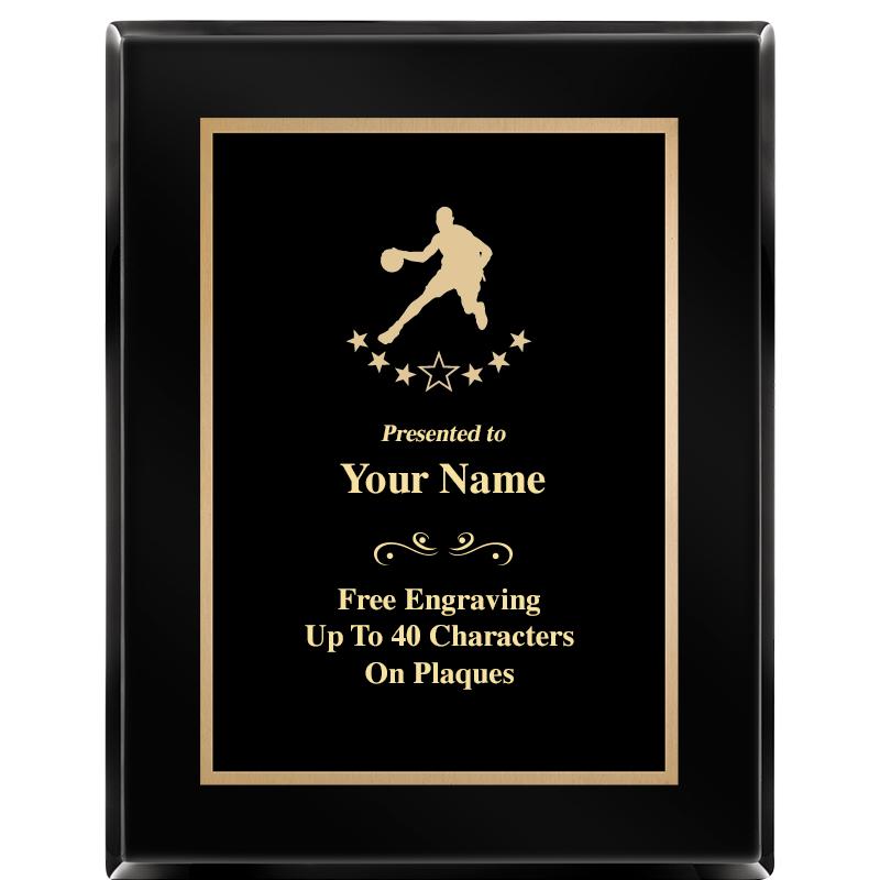 7X9 BLACK METAL PLT EBONY PLQ