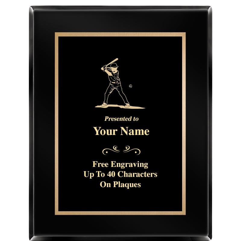 7X9 BLACK METAL PLT EBONY PLQ