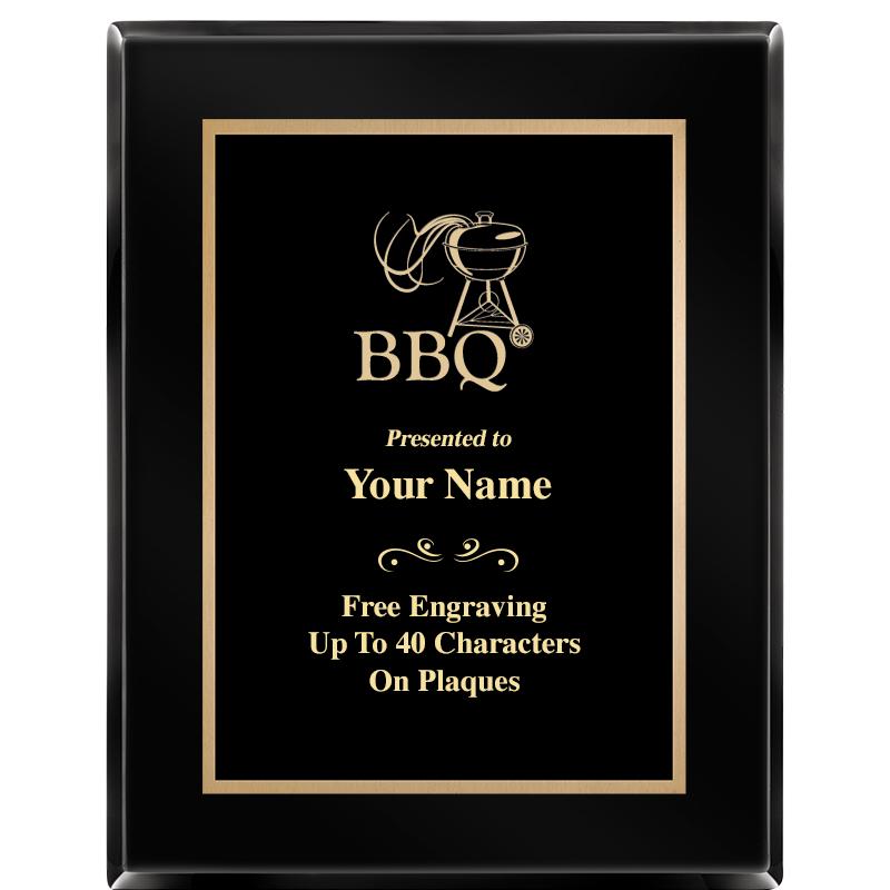 7X9 BLACK METAL PLT EBONY PLQ