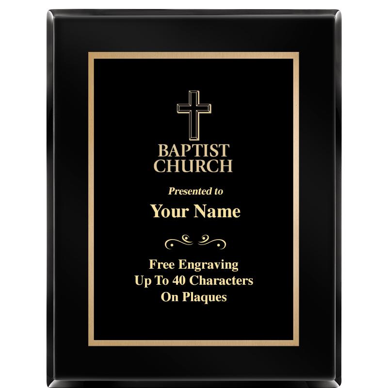 7X9 BLACK METAL PLT EBONY PLQ