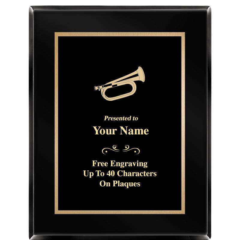 7X9 BLACK METAL PLT EBONY PLQ