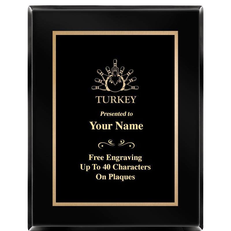 7X9 BLACK METAL PLT EBONY PLQ