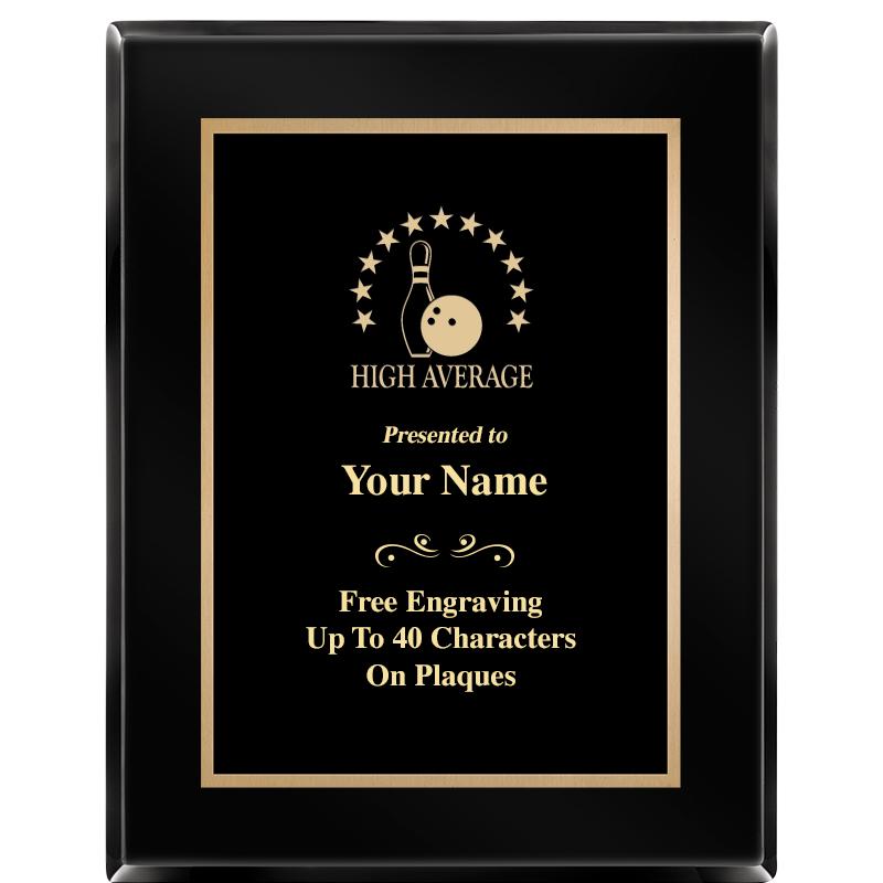 7X9 BLACK METAL PLT EBONY PLQ