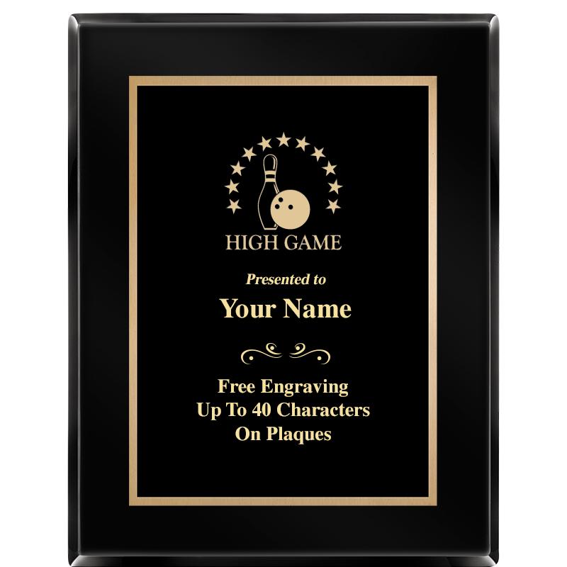 7X9 BLACK METAL PLT EBONY PLQ