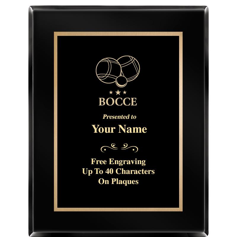 7X9 BLACK METAL PLT EBONY PLQ