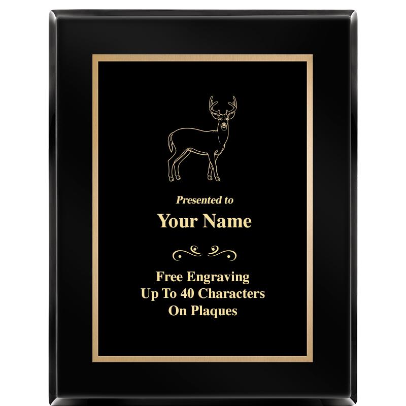 7X9 BLACK METAL PLT EBONY PLQ