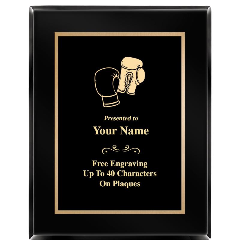 7X9 BLACK METAL PLT EBONY PLQ