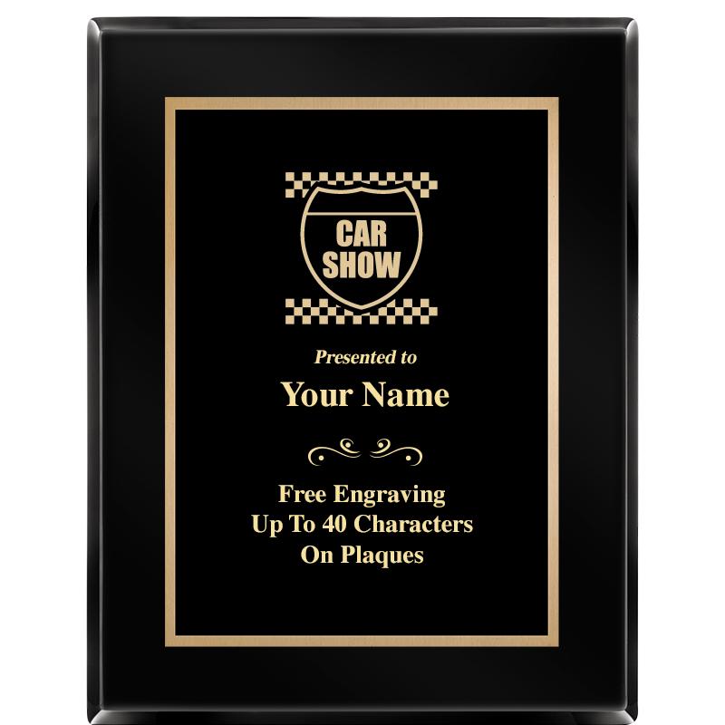 7X9 BLACK METAL PLT EBONY PLQ