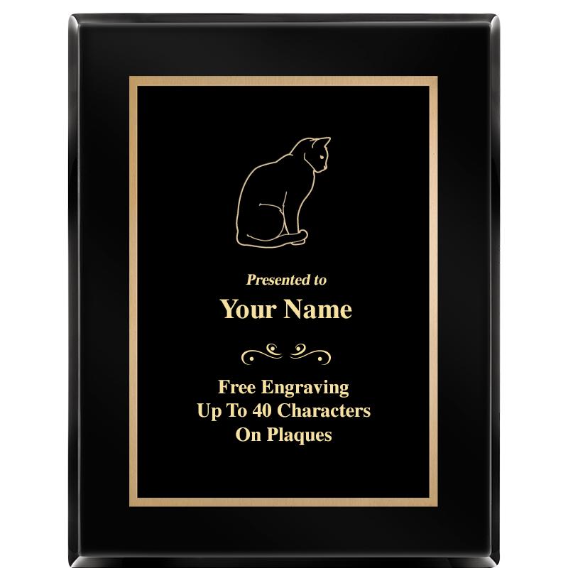 7X9 BLACK METAL PLT EBONY PLQ