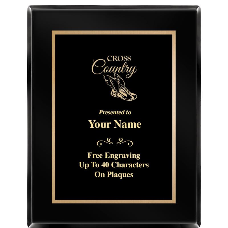 7X9 BLACK METAL PLT EBONY PLQ