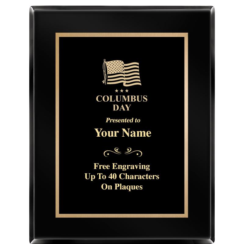 7X9 BLACK METAL PLT EBONY PLQ