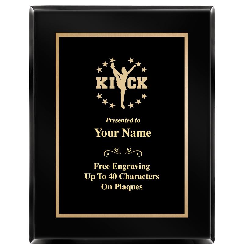 7X9 BLACK METAL PLT EBONY PLQ