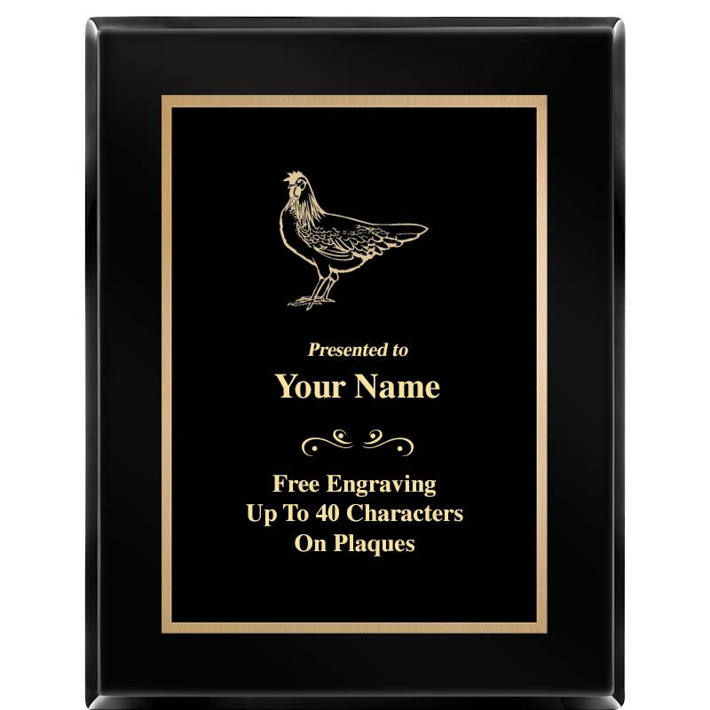 7X9 BLACK METAL PLT EBONY PLQ