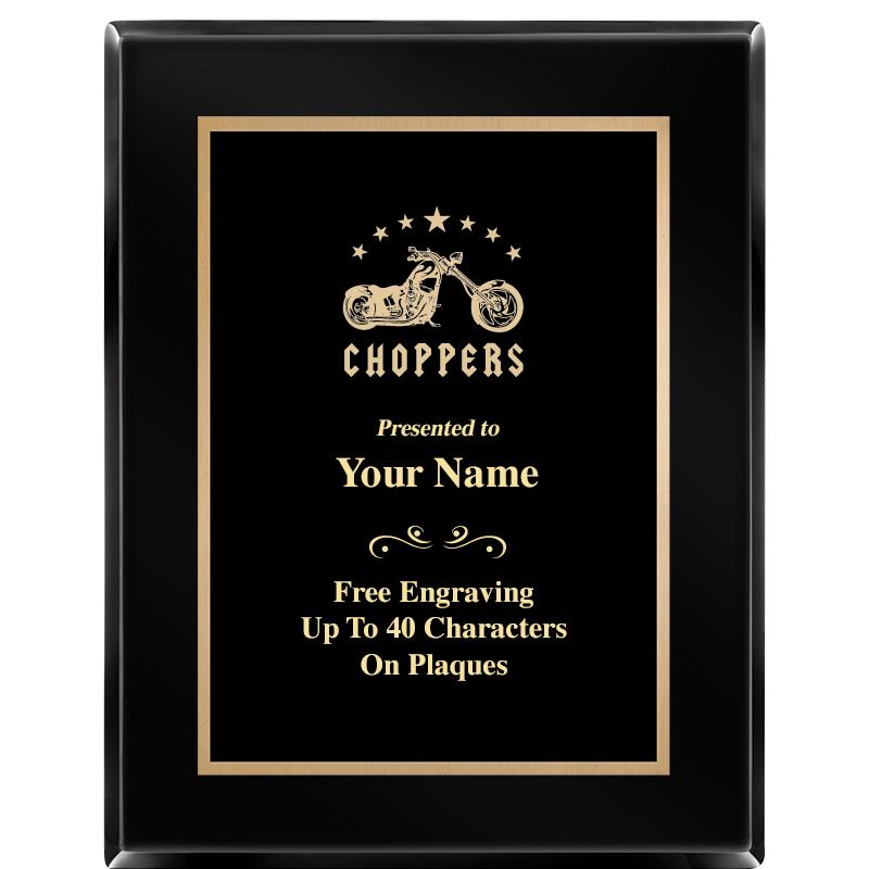 7X9 BLACK METAL PLT EBONY PLQ