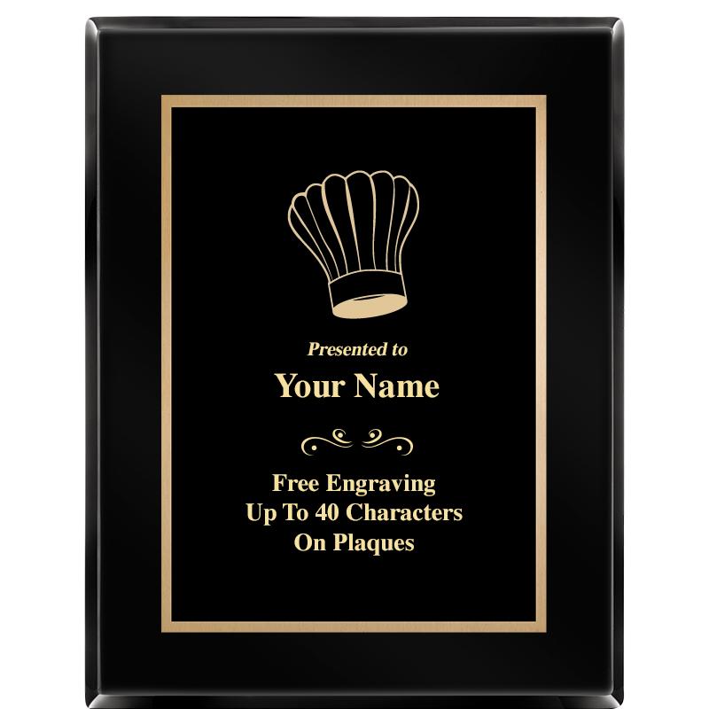 7X9 BLACK METAL PLT EBONY PLQ