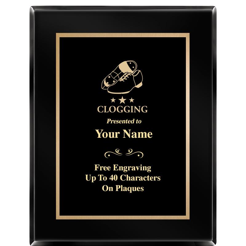 7X9 BLACK METAL PLT EBONY PLQ