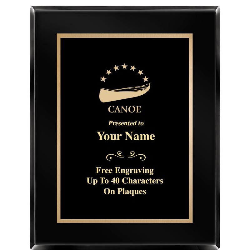 7X9 BLACK METAL PLT EBONY PLQ