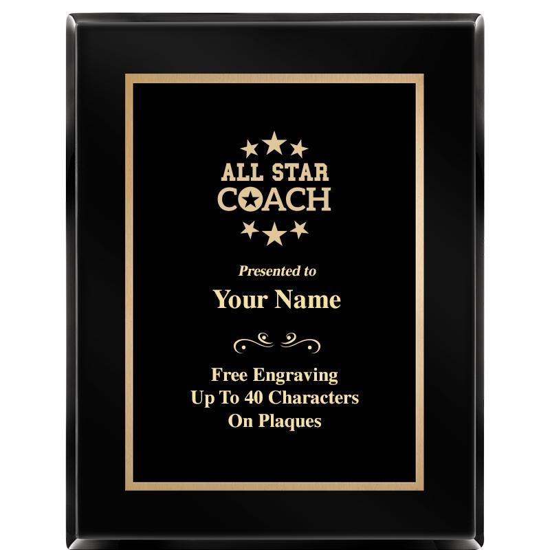 7X9 BLACK METAL PLT EBONY PLQ