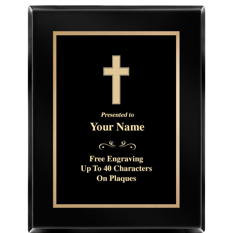 7X9 BLACK METAL PLT EBONY PLQ