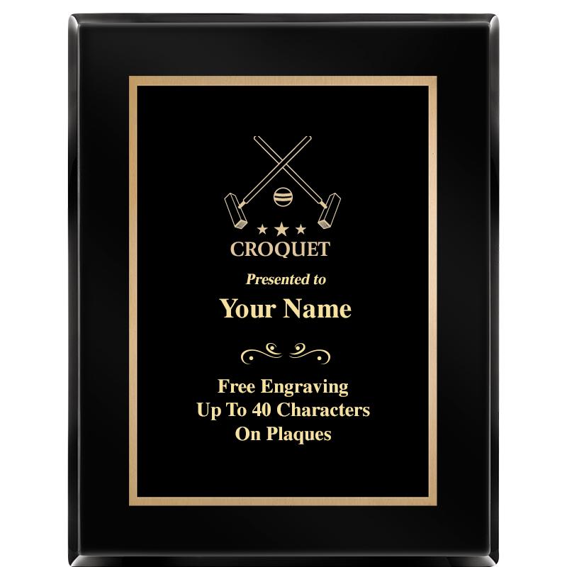 7X9 BLACK METAL PLT EBONY PLQ