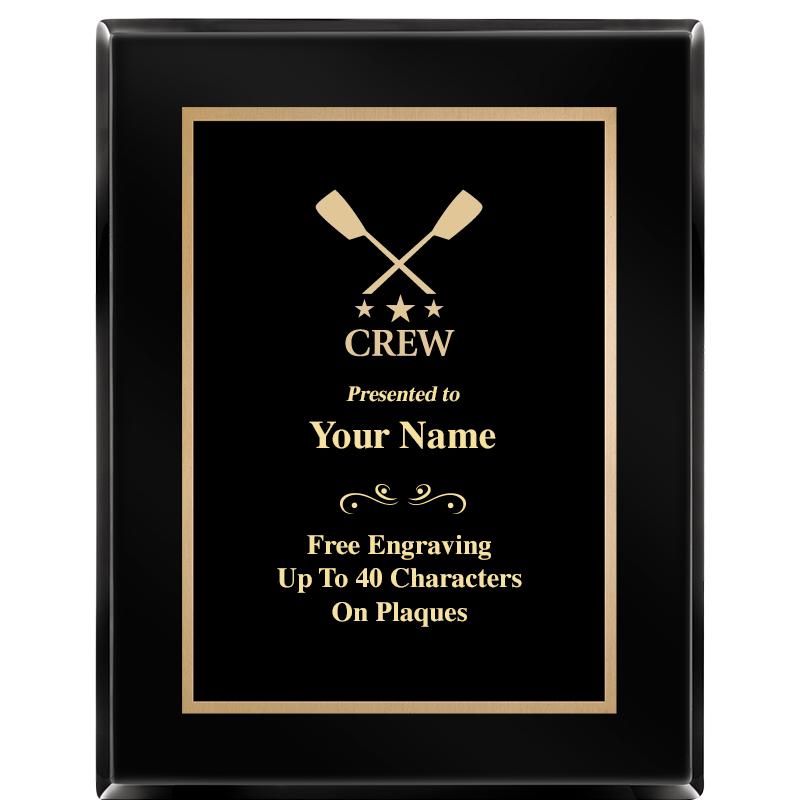 7X9 BLACK METAL PLT EBONY PLQ