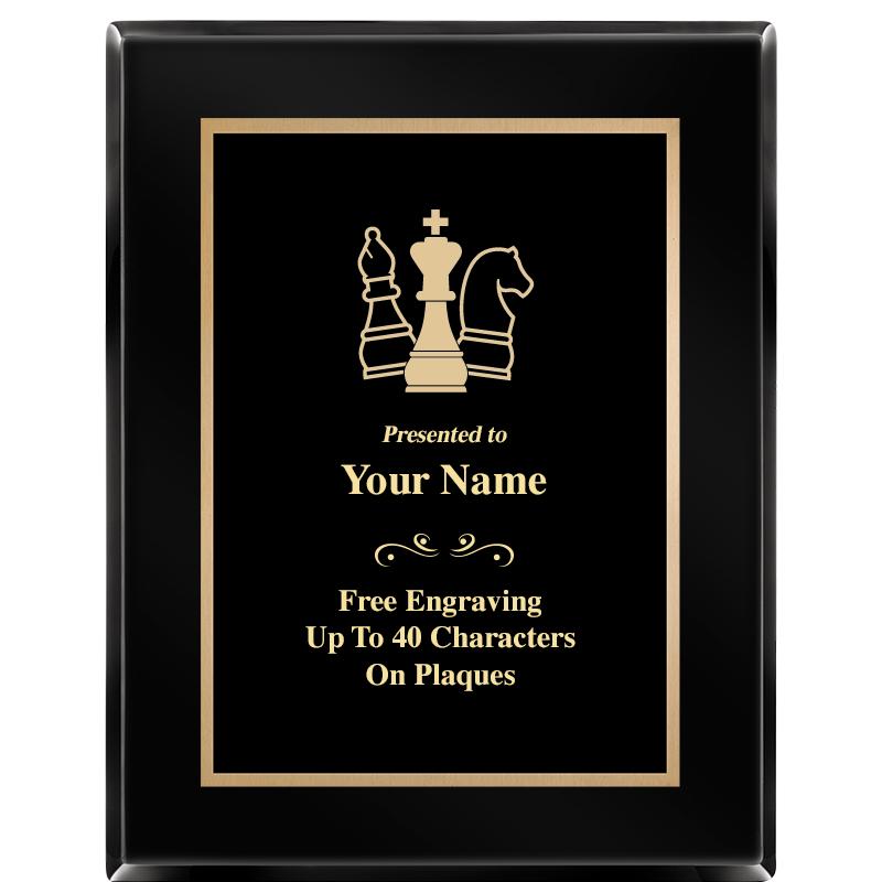 7X9 BLACK METAL PLT EBONY PLQ