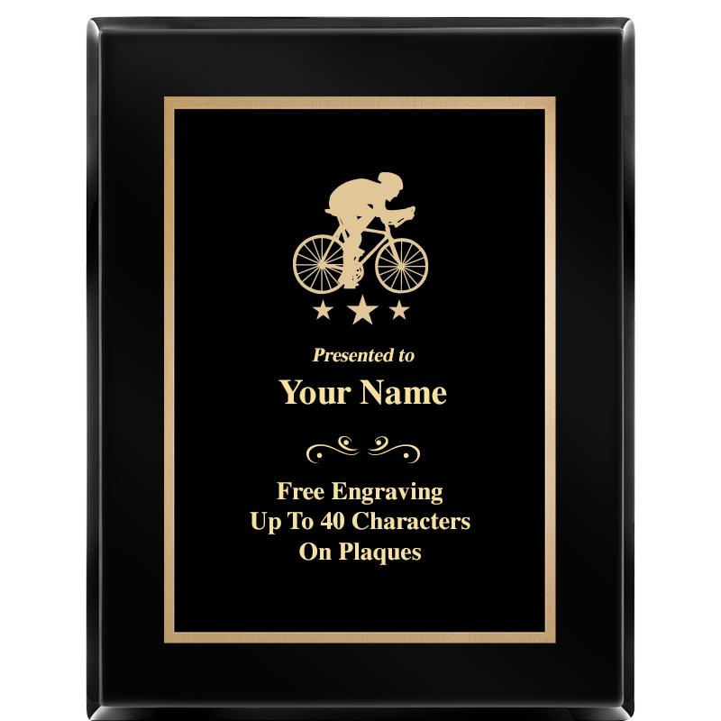 7X9 BLACK METAL PLT EBONY PLQ