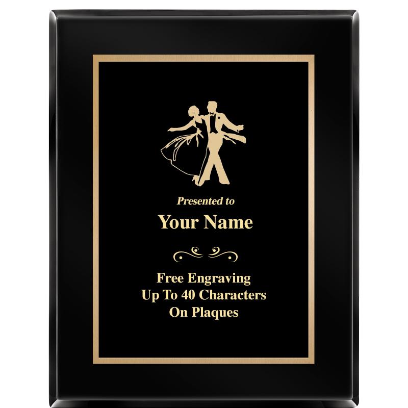 7X9 BLACK METAL PLT EBONY PLQ