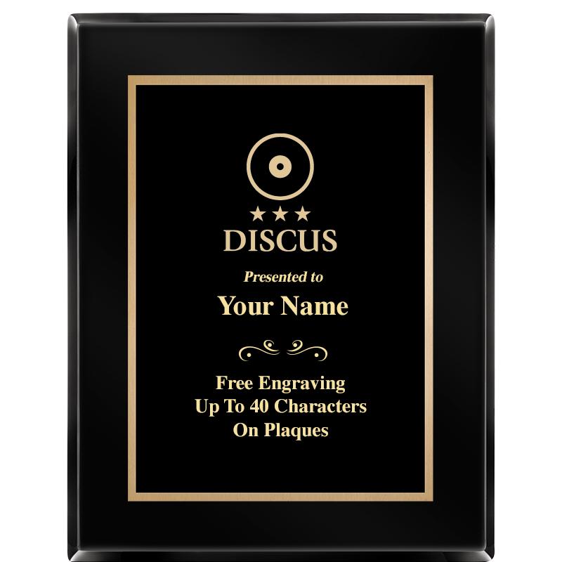 7X9 BLACK METAL PLT EBONY PLQ