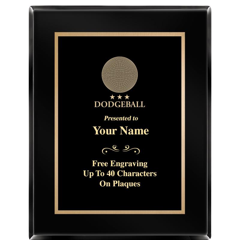 7X9 BLACK METAL PLT EBONY PLQ