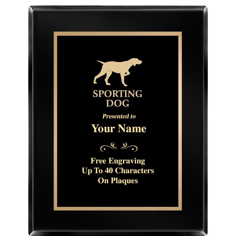 7X9 BLACK METAL PLT EBONY PLQ