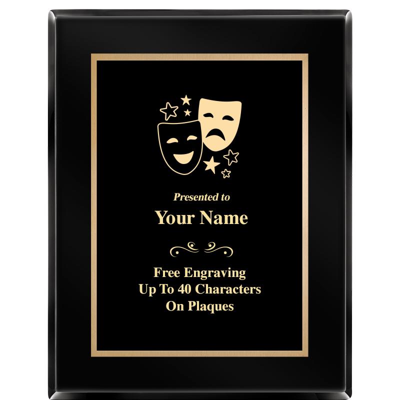 7X9 BLACK METAL PLT EBONY PLQ