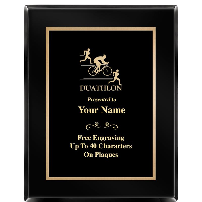 7X9 BLACK METAL PLT EBONY PLQ