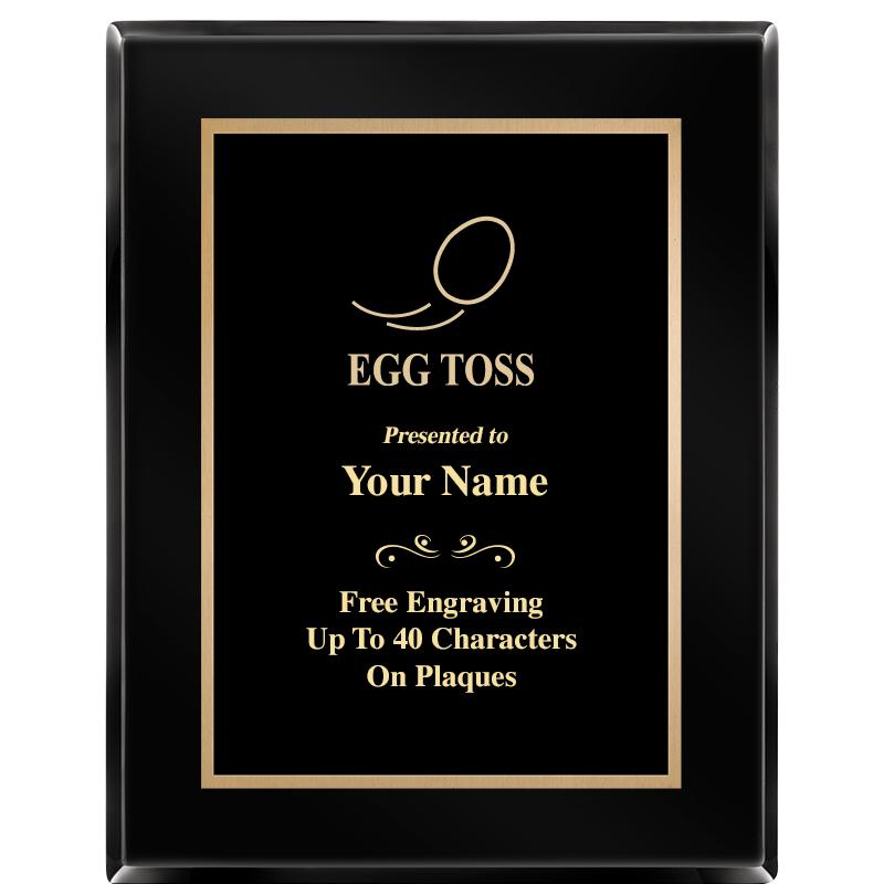 7X9 BLACK METAL PLT EBONY PLQ